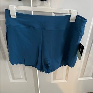 Tuckernuck Teal Scalloped Athletic Shorts